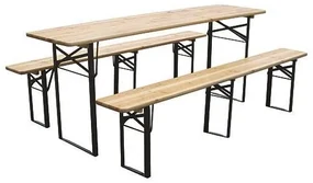 Pivný set stôl + lavičky DORTMUND Medium3 (stôl 200x50x77 cm, 2x lavica)