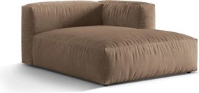 Svetlohnedý zamatový modul pohovky (pravý roh) Martina – Micadoni