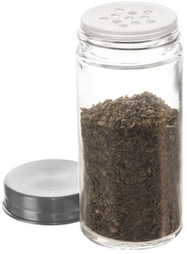 Korenka sklenená s nerezovým viečkom a sypátkom PIMEN, 80 ml