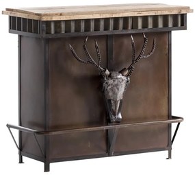 furniture-nabytek.cz - Masívny barový jedálenský stôl Yorkshire z mangového dreva, lakovaný, hnedý – 110×52×97 cm