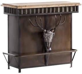 furniture-nabytek.cz - Masívny barový jedálenský stôl Yorkshire z mangového dreva, lakovaný, hnedý – 110×52×97 cm