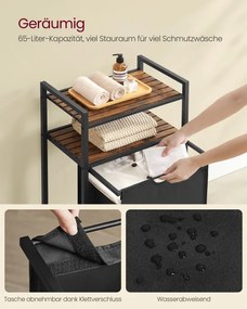 Kôš na bielizeň s 2 policami BLH212B01