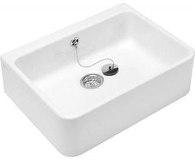 VILLEROY &amp; BOCH O.novo keramický drez s prepadom, 595 x 500 x 200 mm, biela alpská, 63220001