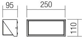 Redo 90239 -LED Vonkajšie nástenné svietidlo SPECTRA LED/16W/230V 3000K IP54 hnedá