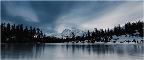 Obraz - Na zamrznutom jazere (120x50 cm)