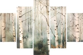 Obraz - Kresba lesného vzoru (150x105 cm)