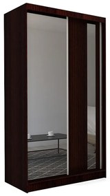 Skriňa s posuvnými dverami a zrkadlom GAJA, 150x216x61, wenge