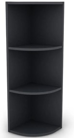 Regál KIKI rohová grafit 2 police