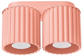 Sollux SL.1825 - Bodové svietidlo AURA 2xGU10/10W/230V ružové