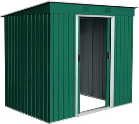 Záhradný domček BestBerg ZD-67GRW / 4,3 m² / 197 × 217 × 202 cm / zelená/biela