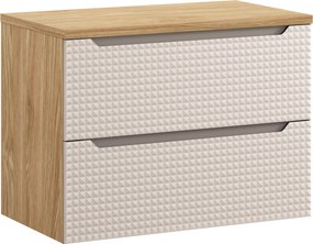 Comad Kúpeľňová skrinka pod doskové umývadlo SET-LXB B 80 dub olejovaný/béžová