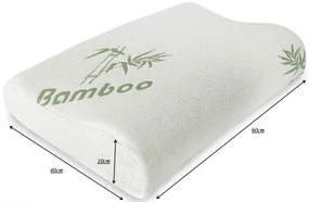 INTERMEDIC SK Ergonomický vankúš 60x40 z pamäťovej peny – bambusový poťah, prateľný, hypoalergénny