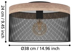 Eglo 43832 - Stropné svietidlo KILNSDALE 1xE27/40W/230V