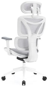 Kancelárska ergonomická stolička LEVANO šedá/biela/čierna