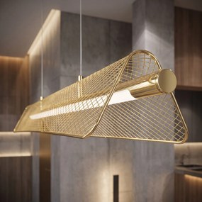 Toolight Toolight, APP1943-CP, lineárne závesné LED svietidlo, 100 cm, 20W, 4000 K, zlatá lesklá, OSW-63005