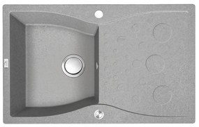 Laveo Molokin, 1-komorový granitový drez 800x500x195 mm, šedá, LAV-SPO_511T