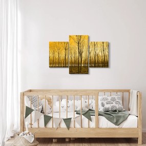 Obraz lesa pri západe slnka (90x60 cm)