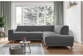 Sivá rozkladacia/s úložným priestorom rohová pohovka (pravý roh/do L) Classy Sophie – Miuform