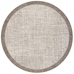 Koberec SIZAL FLOORLUX kruh 20401 Ramka šampan/taupe