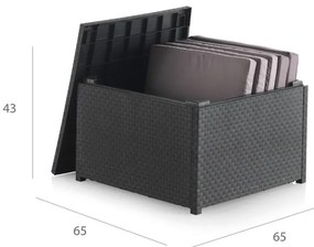 Záhradný odkladací stolík z umelého ratanu 56x56 cm – Juinsa