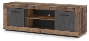 TV stolek Luna 140 cm dub Matera tmavý/antracit