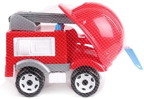 LEAN TOYS Plastové hasičské auto + prilba 3978