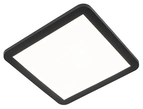 Stropné svietidlo čierne 30 cm vrátane LED 3-stupňového stmievača IP44 - Steve
