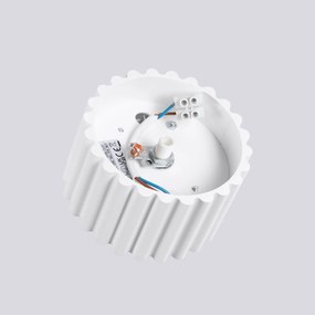 Stropné svietidlo Aura, 1x biele hliníkové tienidlo, (6 cm)