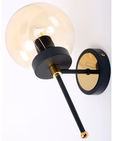 Čierne/v zlatej farbe nástenné svietidlo ø 15 cm Tokyo – Squid Lighting