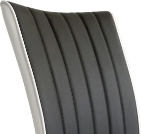 Jedálenská stolička Vertical, čierna/biela ekokoža