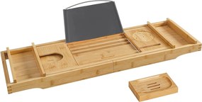 Bambusový podnos na vaňu 109 cm, prírodná farba