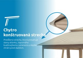 Marimex | Záhradný altánok Marimex Vista 3x3 m - béžový | 10970574