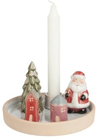 WINTER VILLAGE Svietnik 15 cm - béžová