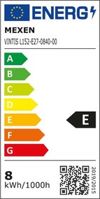 Mexen Vintis, LED filamentová žiarovka E27, ST64, 8 W, neutrálna biela 4000K, číra, L152-E27-0840-00