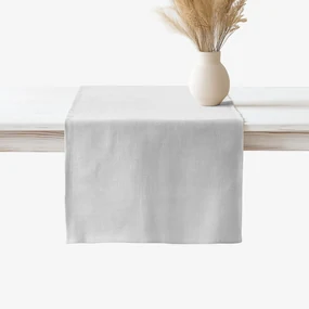 Goldea behúň na stôl z ľanovej zmesi - sivý 50x120 cm