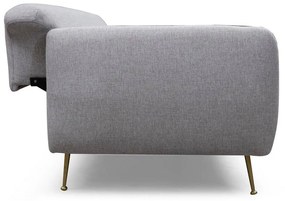 Dizajnová rozkladacia sedačka Eilika 214 cm sivá