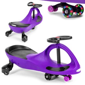 Detské odrážadlo s LED kolesami fialové, ECOTOYS