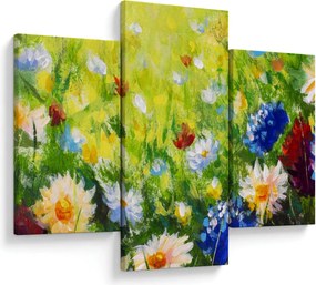 Obraz rozkvitnutej lúky, olejomaľba (90x60 cm)