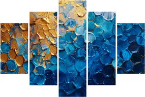 Obraz - Modrozlatá maľba (150x105 cm)