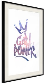 Artgeist Plagát - Girl Power [Poster] Veľkosť: 20x30, Verzia: Zlatý rám