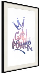 Artgeist Plagát - Girl Power [Poster] Veľkosť: 30x45, Verzia: Čierny rám