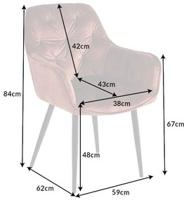 Stolička Milano brown velvet
