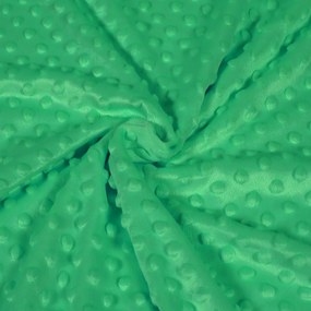 Biante Detská obojstranná deka Minky TOP 3D bodky/Polar MKP-054 Sýto zelená 75x100 cm