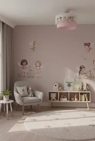 Brilagi - LED detský prisadený luster BOBO 1xE27/60W/230V pr. 40 cm ružová/víly