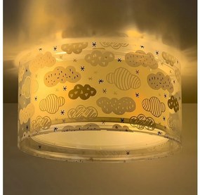 Dalber 41416E - Detské stropné svietidlo CLOUDS 2xE27/60W/230V šedá