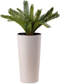 PLASTOVÝ KVETINÁČ URBANIKA ECO SADA 2KS 57X30 CM+46,6X25,5 CM BÉŽOVÁ