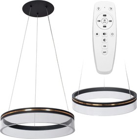 Toolight Toolight, LED závesné svietidlo 40cm APP1191-CP, čierna-zlatá, OSW-40022