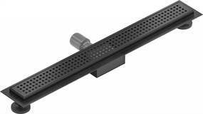 Mexen Flat nerezový sprchový žľab 50 cm vzor M08, čierna, 1725050-15