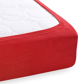 Detské froté napínacie prestieradlo do postieľky FR-007 Sýto červené 60 x 120 x 10 cm - do postieľky