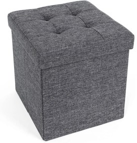 Taburetka 40 L, skladací úložný box, nosnosť 300 kg, 38 x 38 x 38 cm, tmavosivá